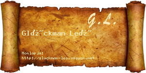 Glückman Leó névjegykártya